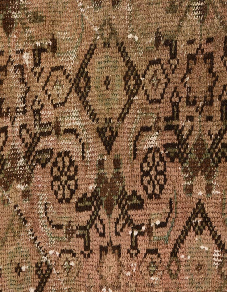 Detail image of  6' 8 x 10' 4  Hand Knotted Ultra Vintage Persian Wool Rug