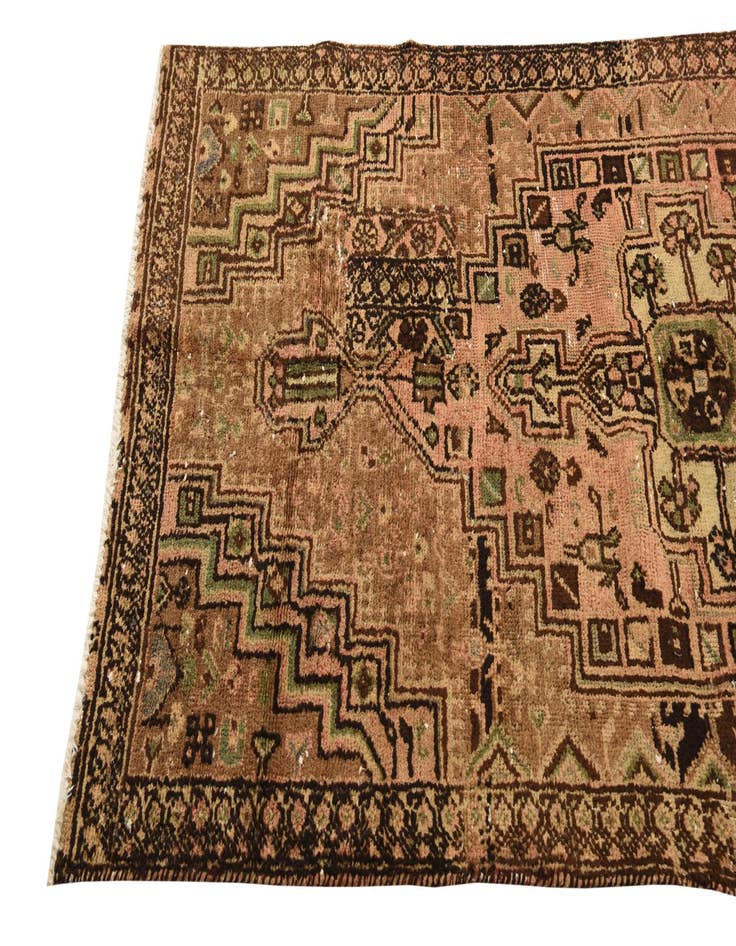 Detail image of  3' 5 x 6' 6  Hand Knotted Ultra Vintage Persian Wool Rug