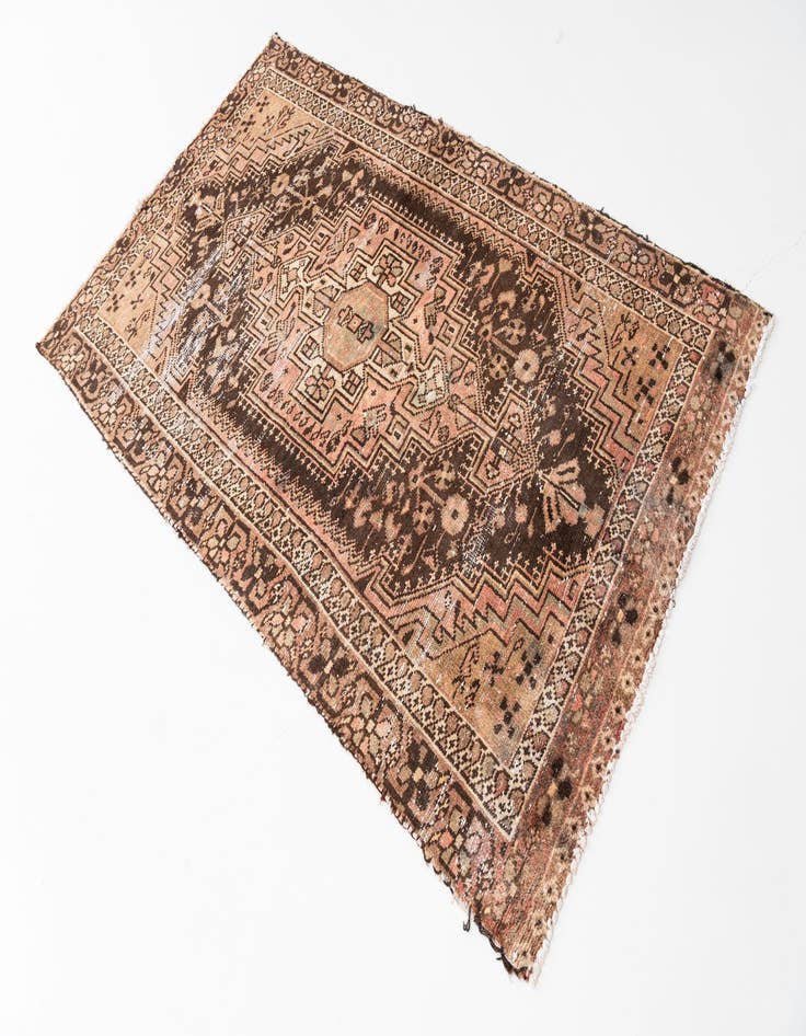 Detail image of  4' x 6' 8  Hand Knotted Ultra Vintage Persian Wool Rug