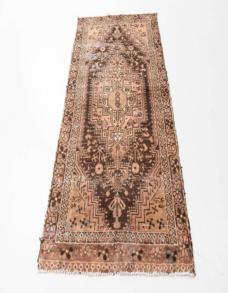 Detail image of  4' x 6' 8  Hand Knotted Ultra Vintage Persian Wool Rug