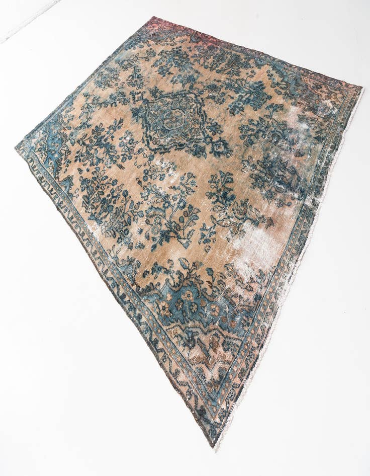 Detail image of  7' 2 x 9' 6  Hand Knotted Ultra Vintage Persian Wool Rug