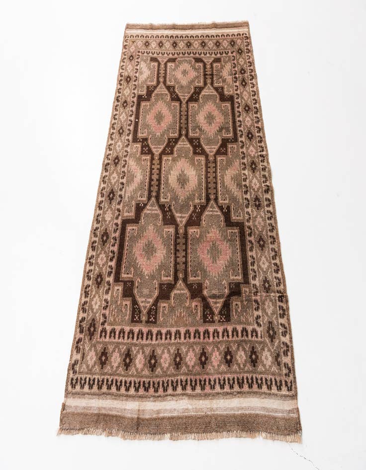 Detail image of  3' 8 x 6' 4  Hand Knotted Ultra Vintage Persian Wool Rug