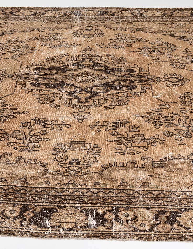 Detail image of  6' 8 x 9' 7  Hand Knotted Ultra Vintage Persian Wool Rug