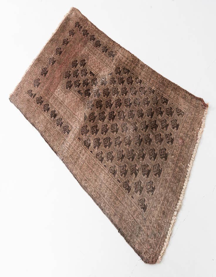 Detail image of  2' 5 x 4' 2  Hand Knotted Ultra Vintage Persian Wool Rug