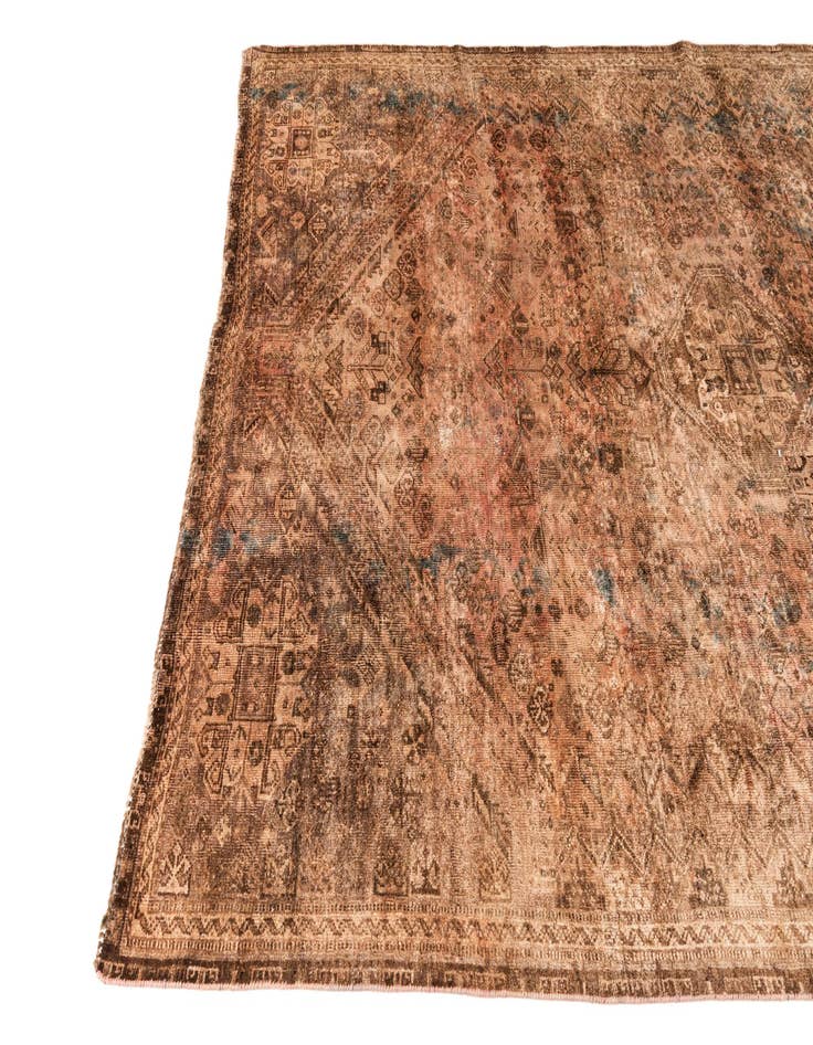 Detail image of  6' 5 x 9' 1  Hand Knotted Ultra Vintage Persian Wool Rug