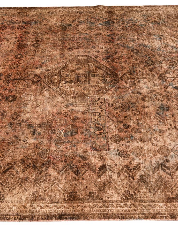 Detail image of  6' 5 x 9' 1  Hand Knotted Ultra Vintage Persian Wool Rug