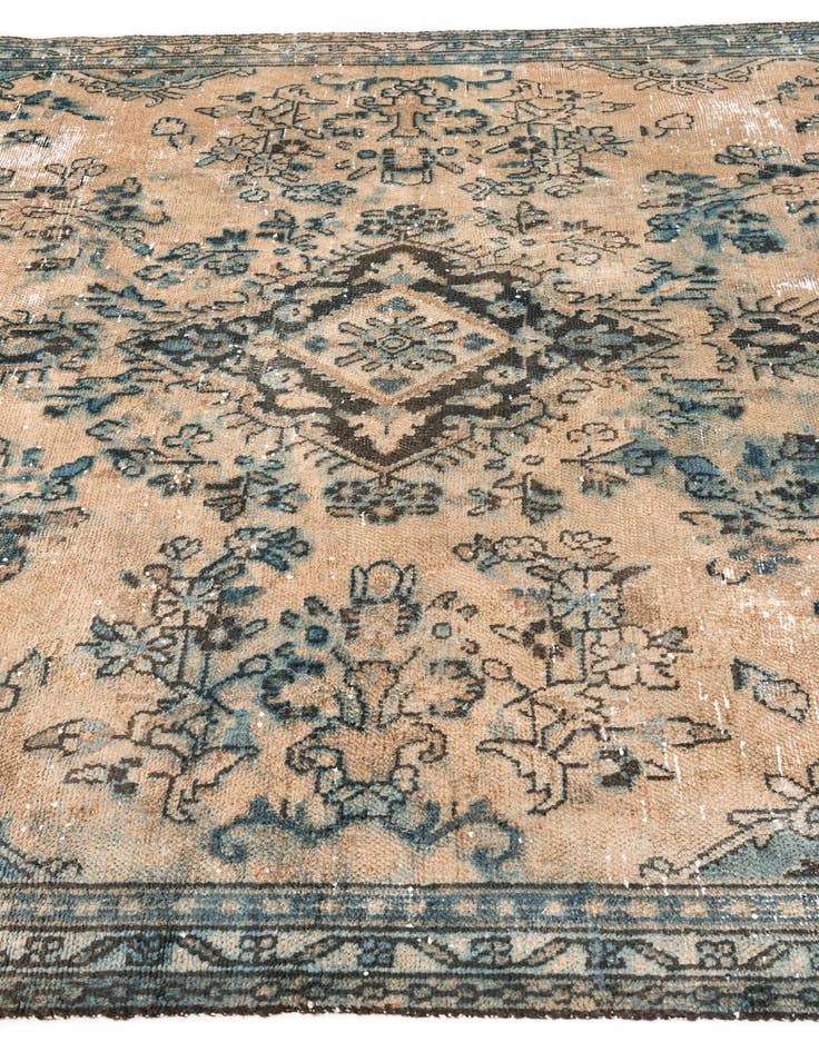 Detail image of  6' 6 x 9' 10  Hand Knotted Ultra Vintage Persian Wool Rug