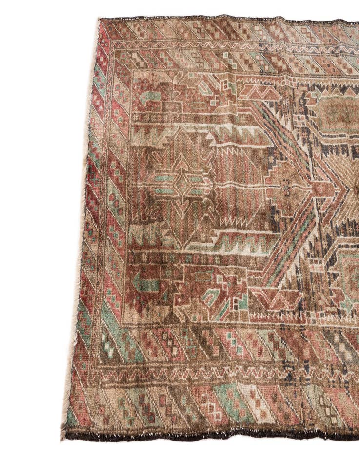 Detail image of  3' 6 x 6' 3  Hand Knotted Ultra Vintage Persian Wool Rug