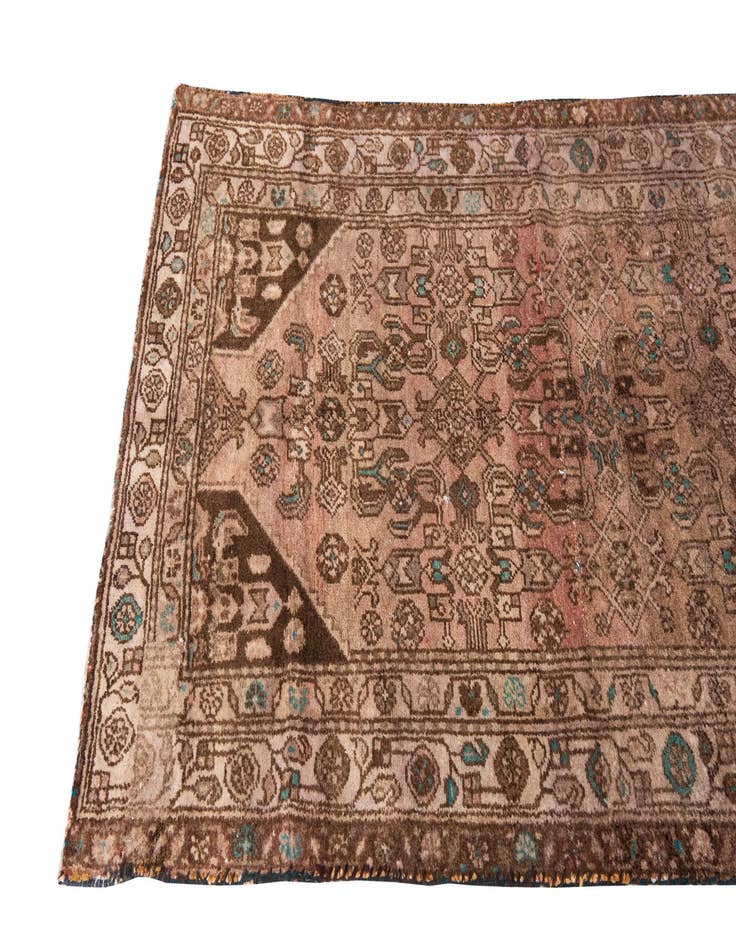 Detail image of  3' 4 x 5' 10  Hand Knotted Ultra Vintage Persian Wool Rug