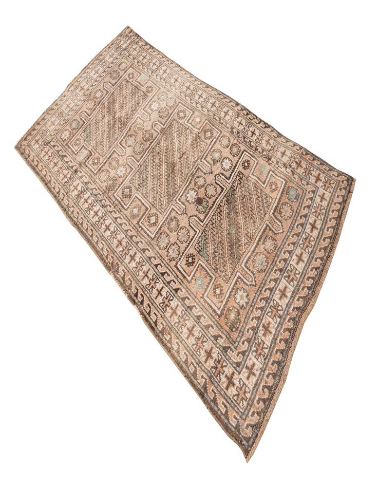 Detail image of  3' 4 x 6' 3  Hand Knotted Ultra Vintage Persian Wool Rug