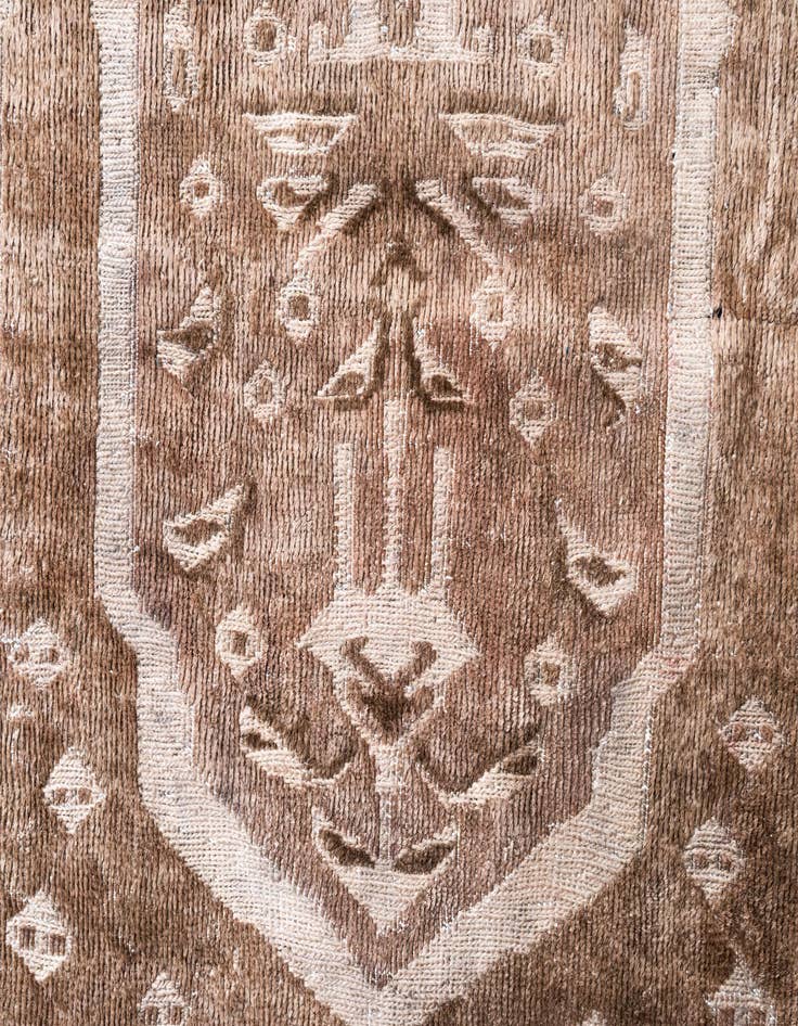 Detail image of  3' 1 x 4' 3  Hand Knotted Ultra Vintage Persian Wool Rug