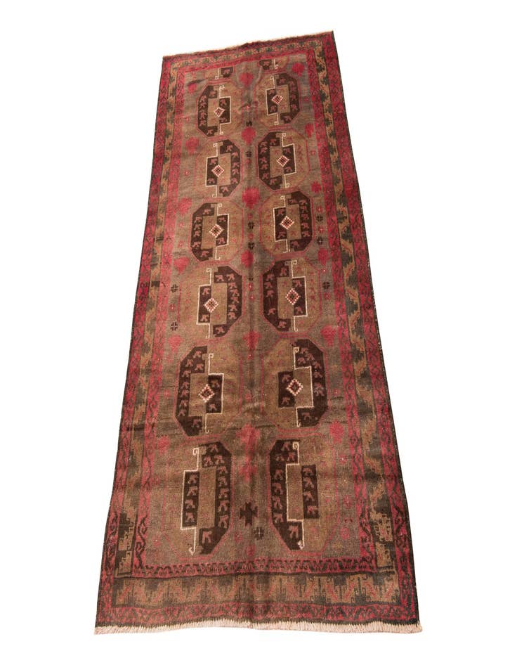 Detail image of  3' 7 x 6' 3  Hand Knotted Ultra Vintage Persian Wool Rug