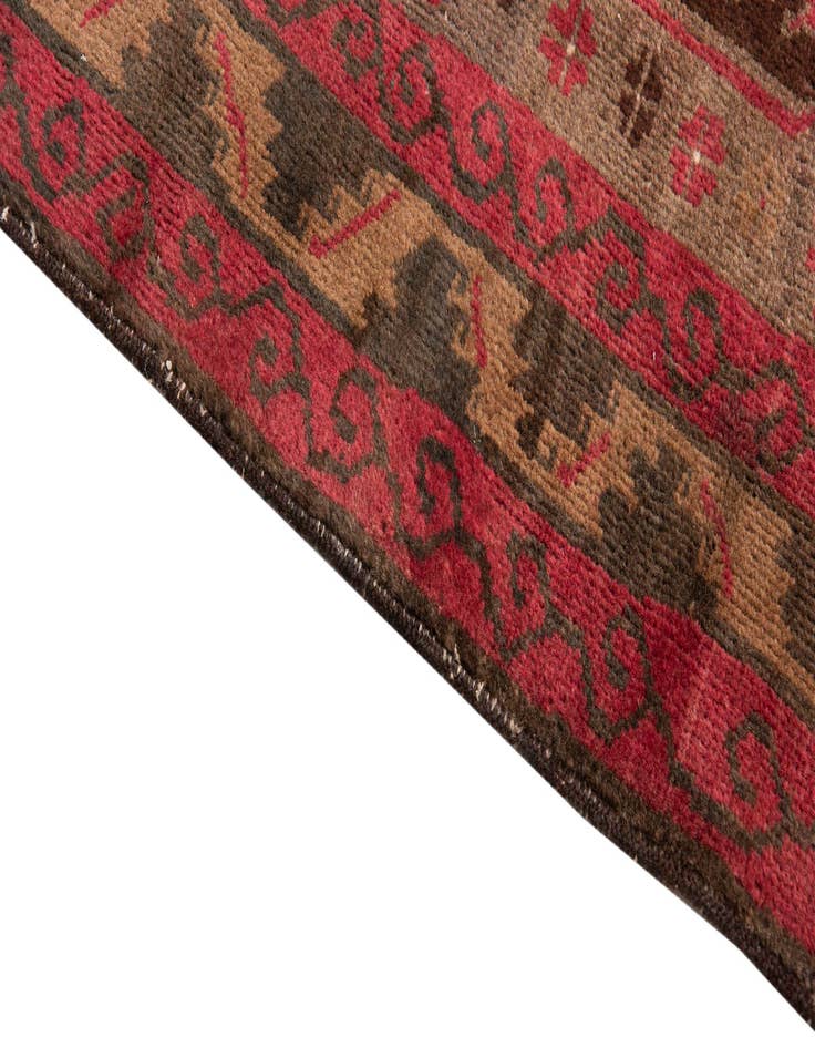 Detail image of  3' 7 x 6' 3  Hand Knotted Ultra Vintage Persian Wool Rug