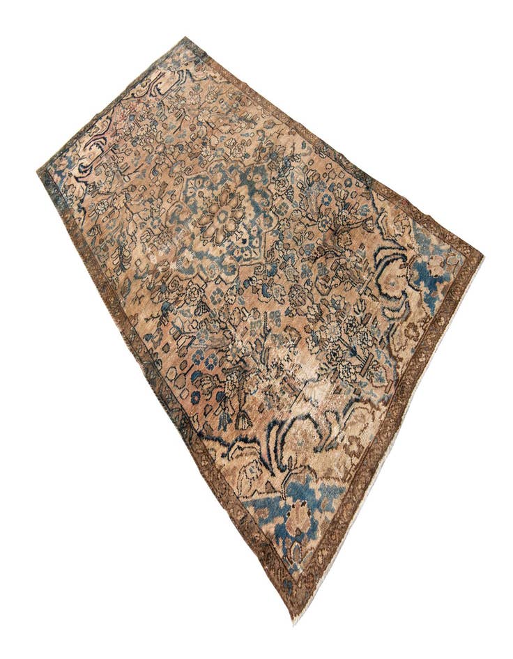 Detail image of  3' 6 x 6' 8  Hand Knotted Ultra Vintage Persian Wool Rug