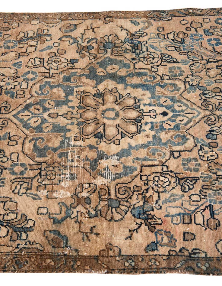 Detail image of  3' 6 x 6' 8  Hand Knotted Ultra Vintage Persian Wool Rug