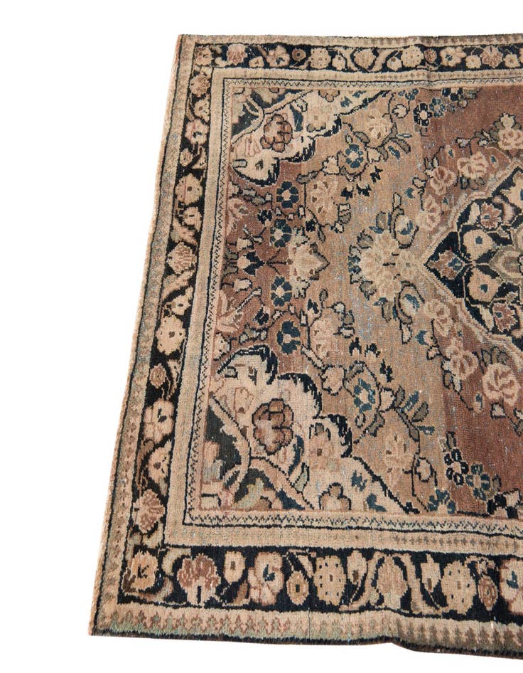 Detail image of  4' 2 x 5' 5  Hand Knotted Ultra Vintage Persian Wool Rug