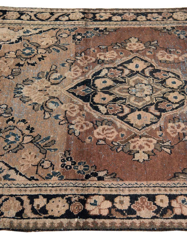 Detail image of  4' 2 x 5' 5  Hand Knotted Ultra Vintage Persian Wool Rug