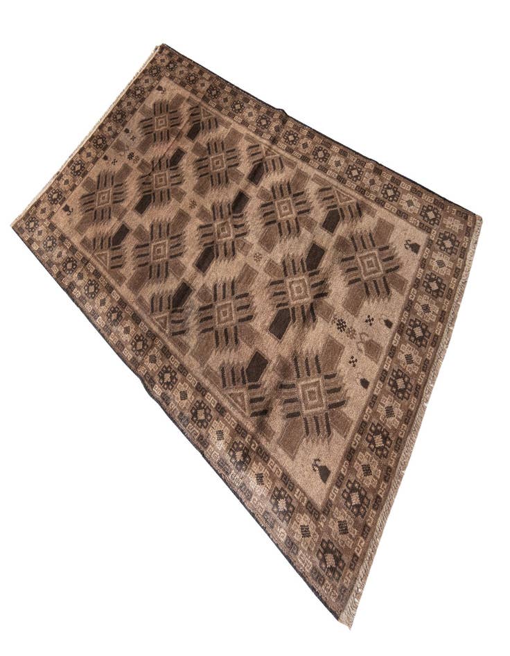 Detail image of  3' 7 x 6' 3  Hand Knotted Ultra Vintage Persian Wool Rug