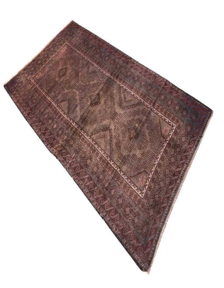 Detail image of  3' 7 x 6' 6  Hand Knotted Ultra Vintage Persian Wool Rug