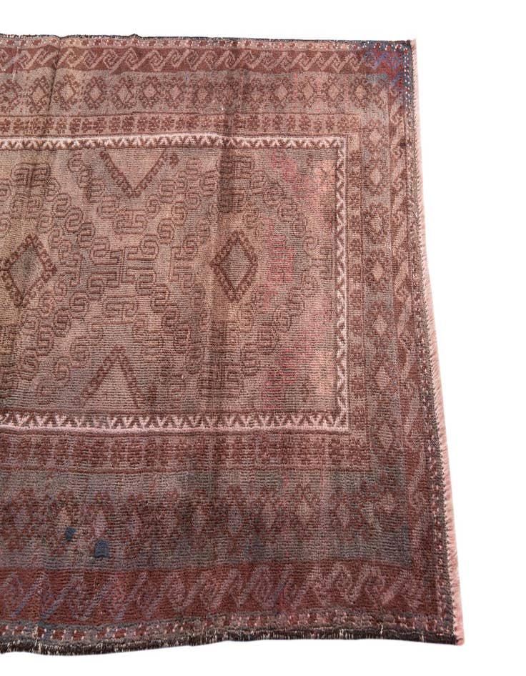 Detail image of  3' 7 x 6' 6  Hand Knotted Ultra Vintage Persian Wool Rug