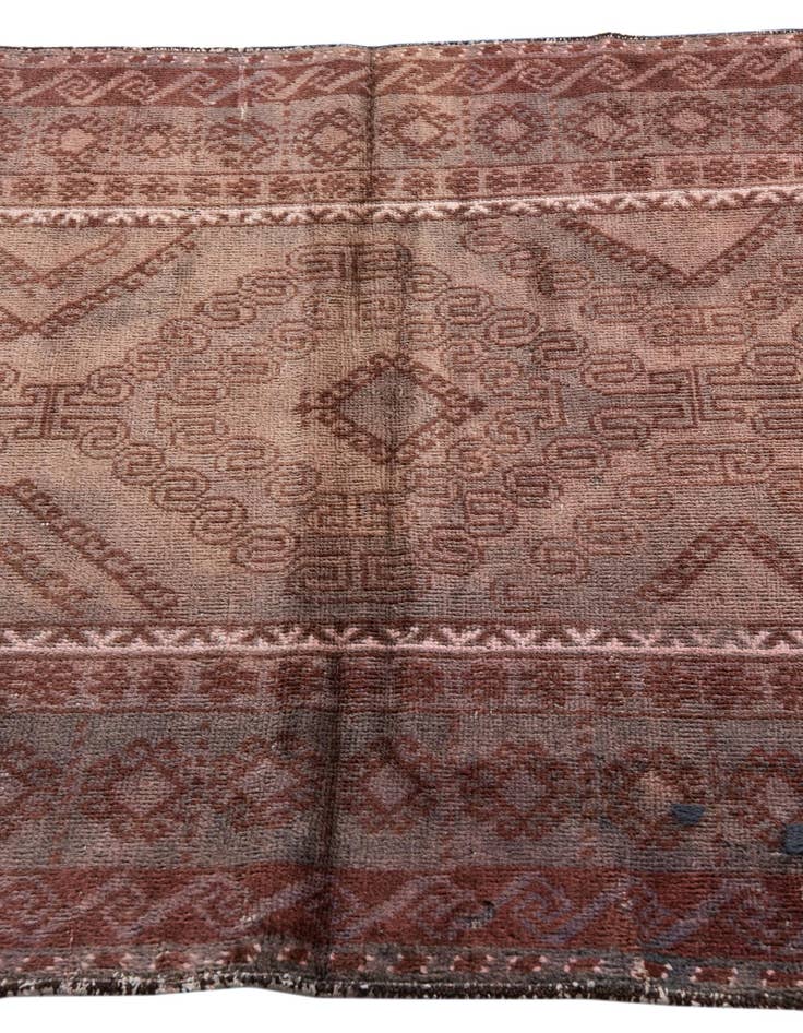 Detail image of  3' 7 x 6' 6  Hand Knotted Ultra Vintage Persian Wool Rug