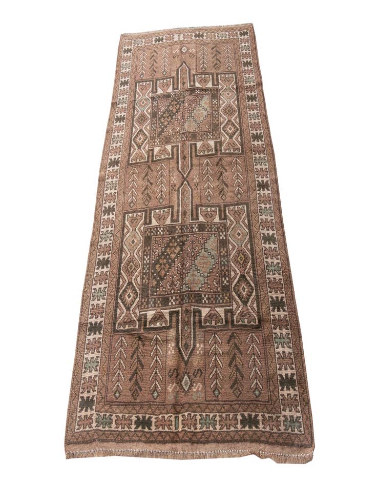 Detail image of  4' 1 x 6' 8  Hand Knotted Ultra Vintage Persian Wool Rug