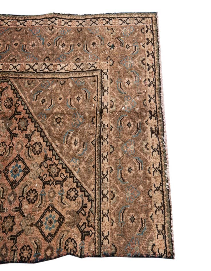 Detail image of  3' 3 x 4' 8  Hand Knotted Ultra Vintage Persian Wool Rug