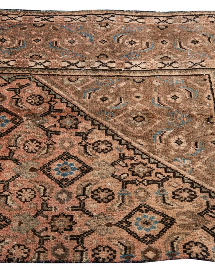 Detail image of  3' 3 x 4' 8  Hand Knotted Ultra Vintage Persian Wool Rug