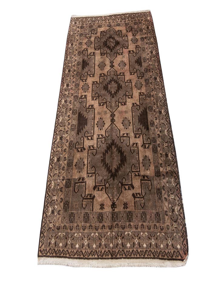 Detail image of  4' x 6' 4  Hand Knotted Ultra Vintage Persian Wool Rug