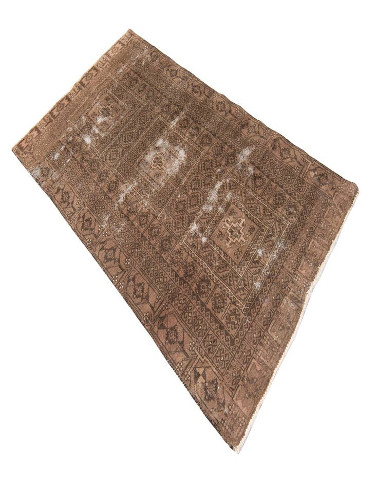 Detail image of  3' 5 x 6' 2  Hand Knotted Ultra Vintage Persian Wool Rug