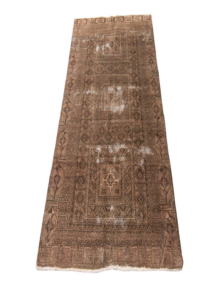 Detail image of  3' 5 x 6' 2  Hand Knotted Ultra Vintage Persian Wool Rug