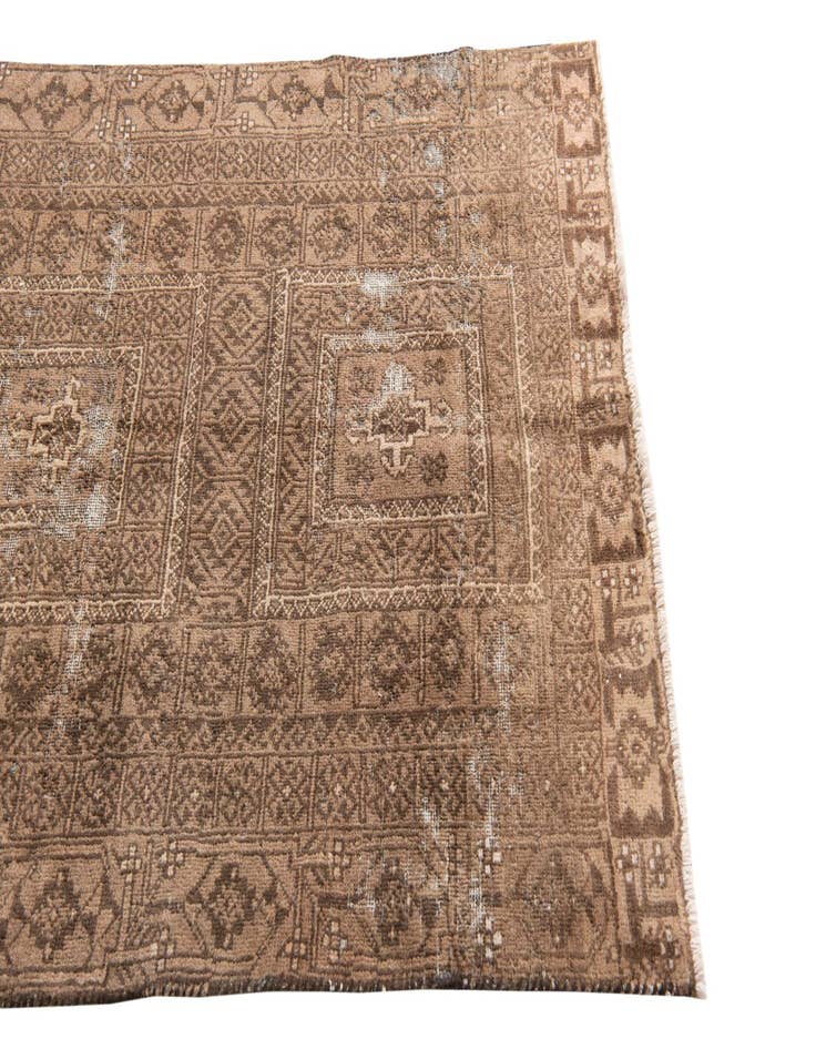 Detail image of  3' 5 x 6' 2  Hand Knotted Ultra Vintage Persian Wool Rug