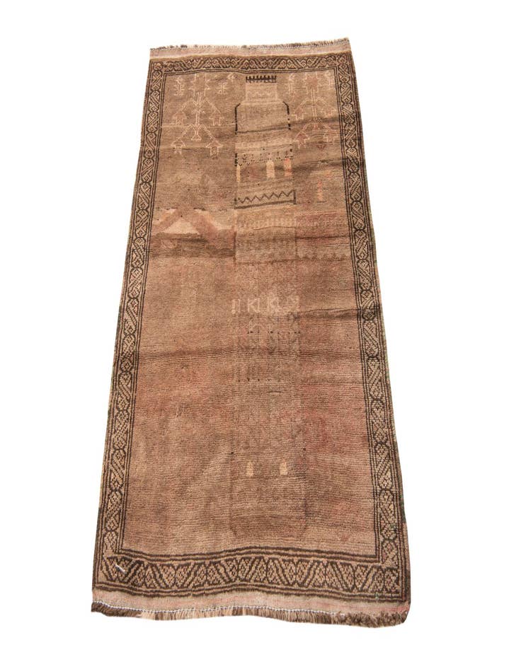 Detail image of  2' 9 x 4' 3  Hand Knotted Ultra Vintage Persian Wool Rug