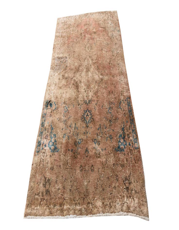 Detail image of  4' 3 x 7' 6  Hand Knotted Ultra Vintage Persian Wool Rug