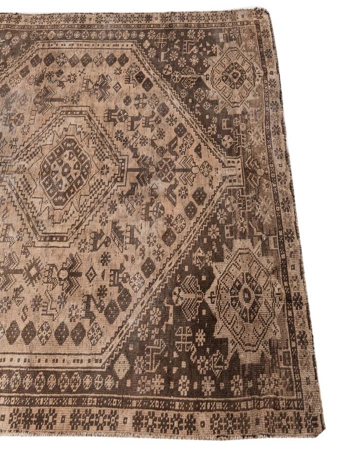 Detail image of  4' 4 x 6' 3  Hand Knotted Ultra Vintage Persian Wool Rug