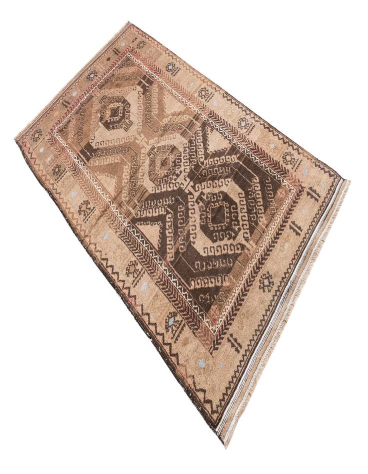 Detail image of  3' 6 x 6' 5  Hand Knotted Ultra Vintage Persian Wool Rug