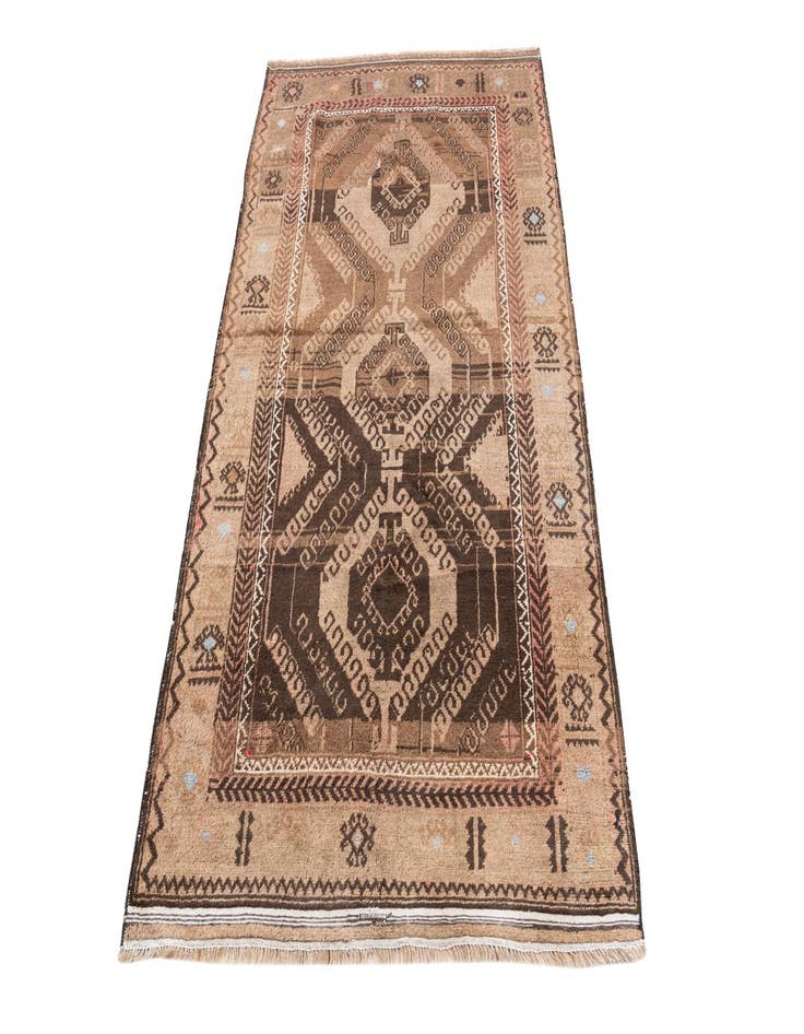 Detail image of  3' 6 x 6' 5  Hand Knotted Ultra Vintage Persian Wool Rug