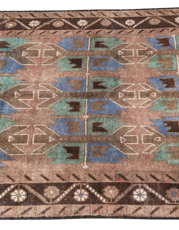 Detail image of  3' 5 x 6'  Hand Knotted Ultra Vintage Persian Wool Rug