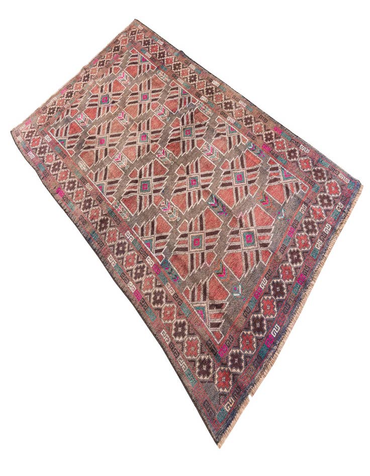 Detail image of  3' 9 x 6' 6  Hand Knotted Ultra Vintage Persian Wool Rug