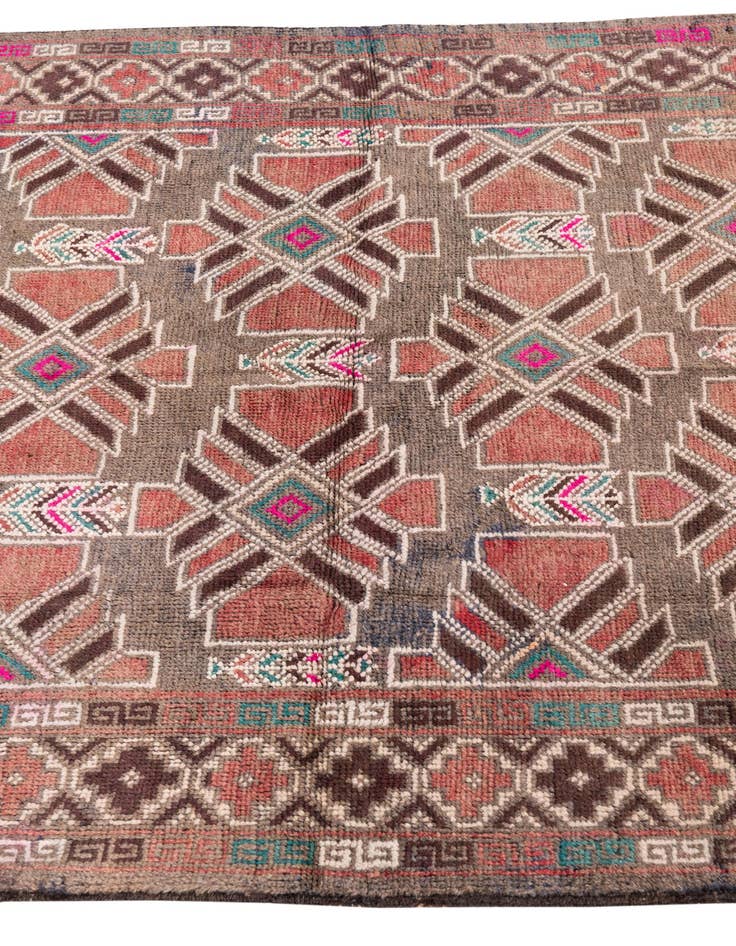 Detail image of  3' 9 x 6' 6  Hand Knotted Ultra Vintage Persian Wool Rug