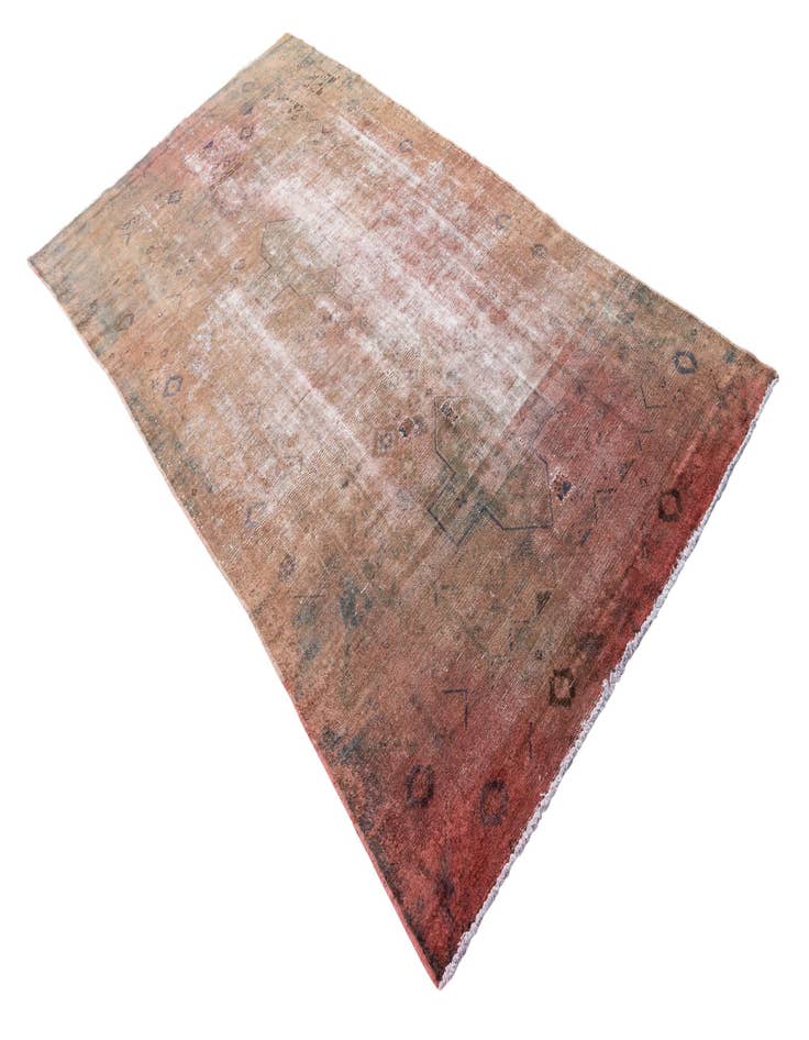 Detail image of  4' 9 x 8' 5  Hand Knotted Ultra Vintage Persian Wool Rug