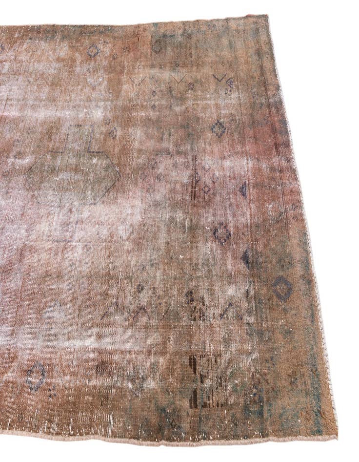 Detail image of  4' 9 x 8' 5  Hand Knotted Ultra Vintage Persian Wool Rug