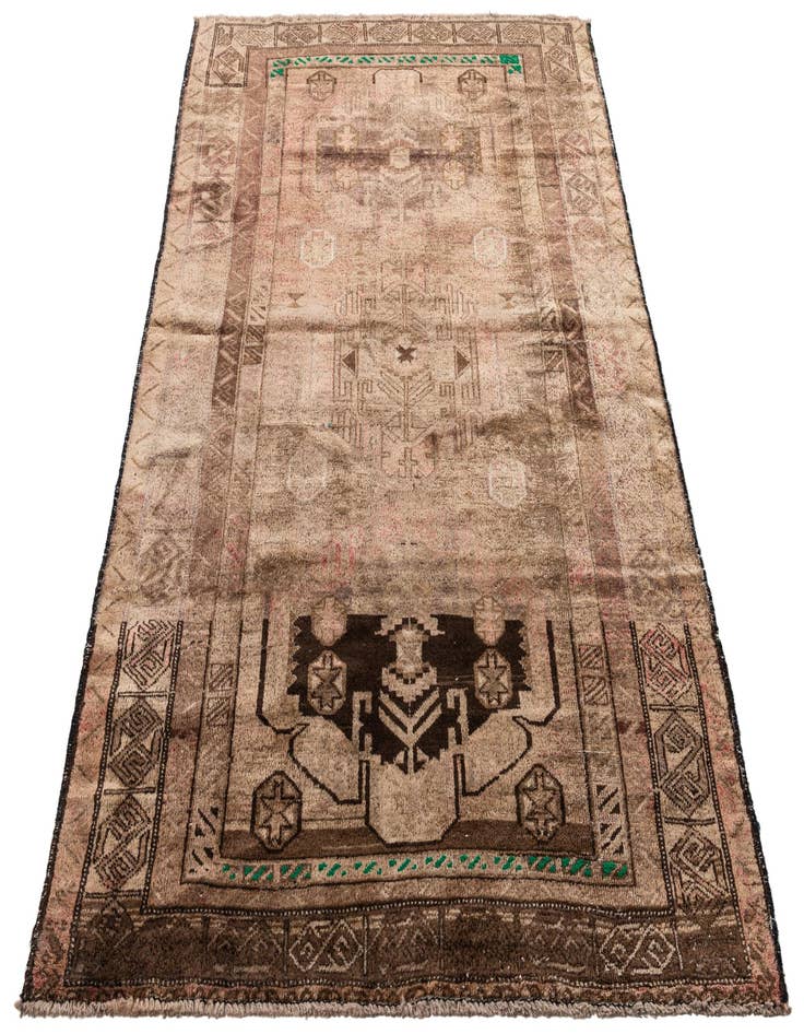 Detail image of  3' 10 x 6' 3  Hand Knotted Ultra Vintage Persian Wool Rug