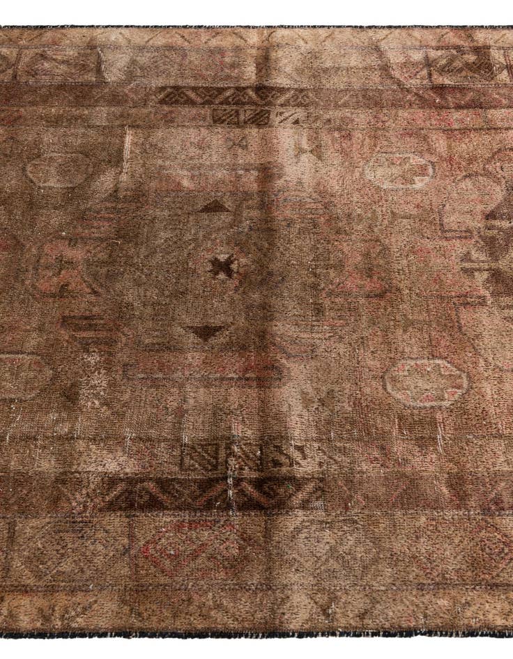 Detail image of  3' 10 x 6' 3  Hand Knotted Ultra Vintage Persian Wool Rug