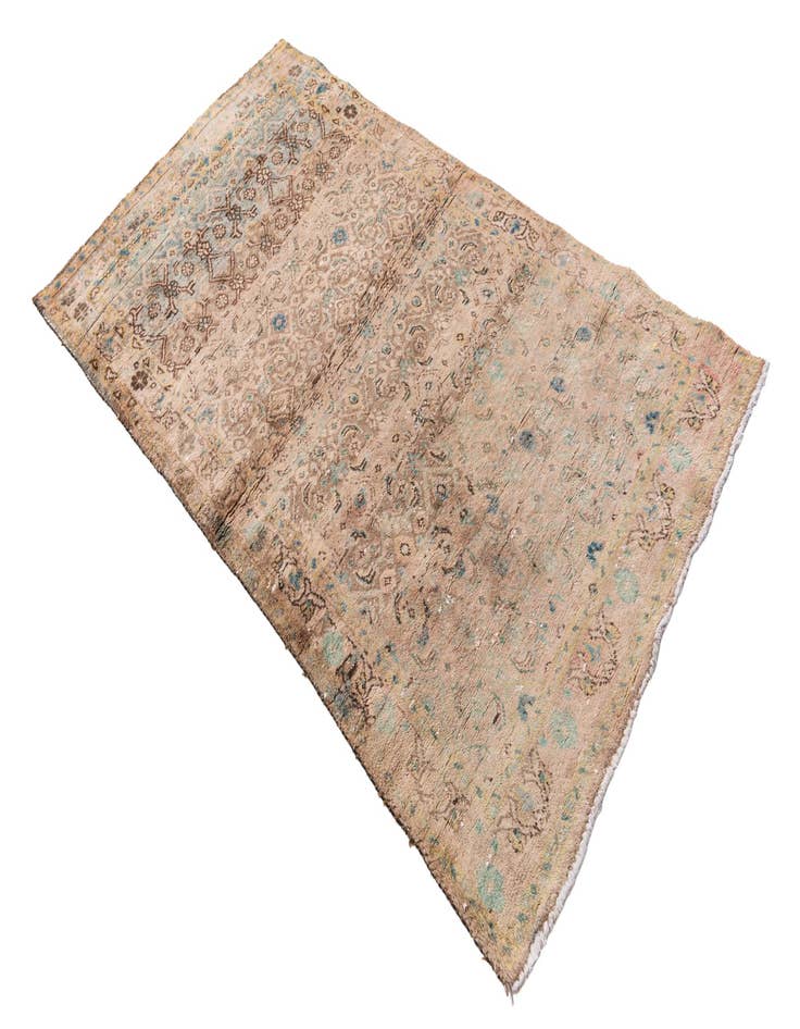 Detail image of  3' 9 x 6' 7  Hand Knotted Ultra Vintage Persian Wool Rug