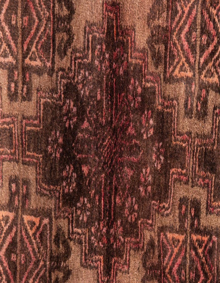 Detail image of  3' 2 x 4' 9  Hand Knotted Ultra Vintage Persian Wool Rug