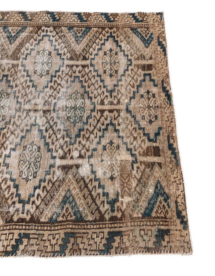 Detail image of  3' 10 x 6' 2  Hand Knotted Ultra Vintage Persian Wool Rug