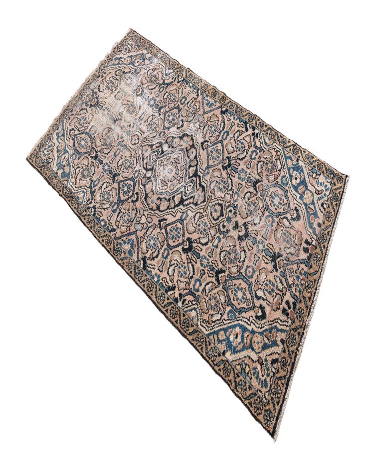 Detail image of  3' 2 x 6'  Hand Knotted Ultra Vintage Persian Wool Rug