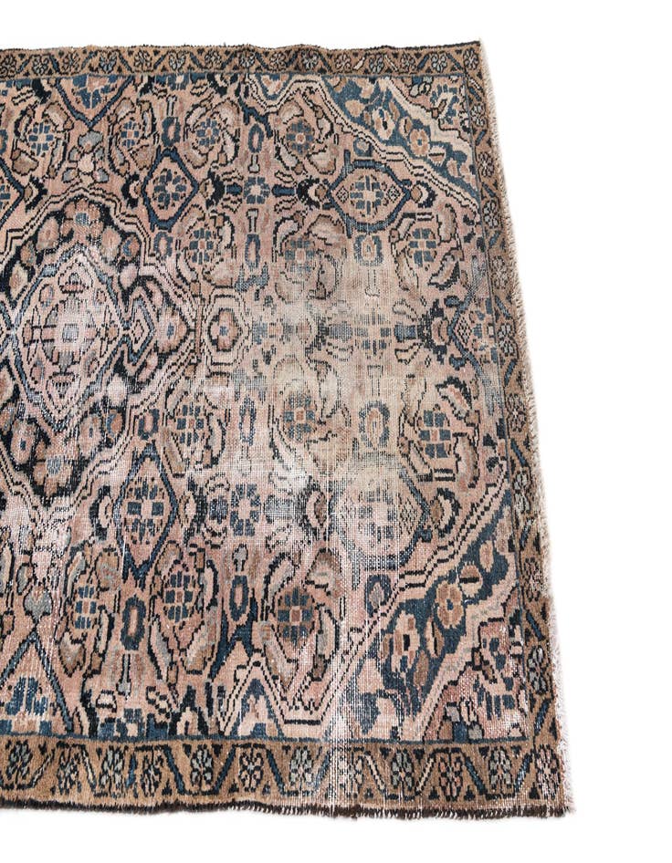 Detail image of  3' 2 x 6'  Hand Knotted Ultra Vintage Persian Wool Rug