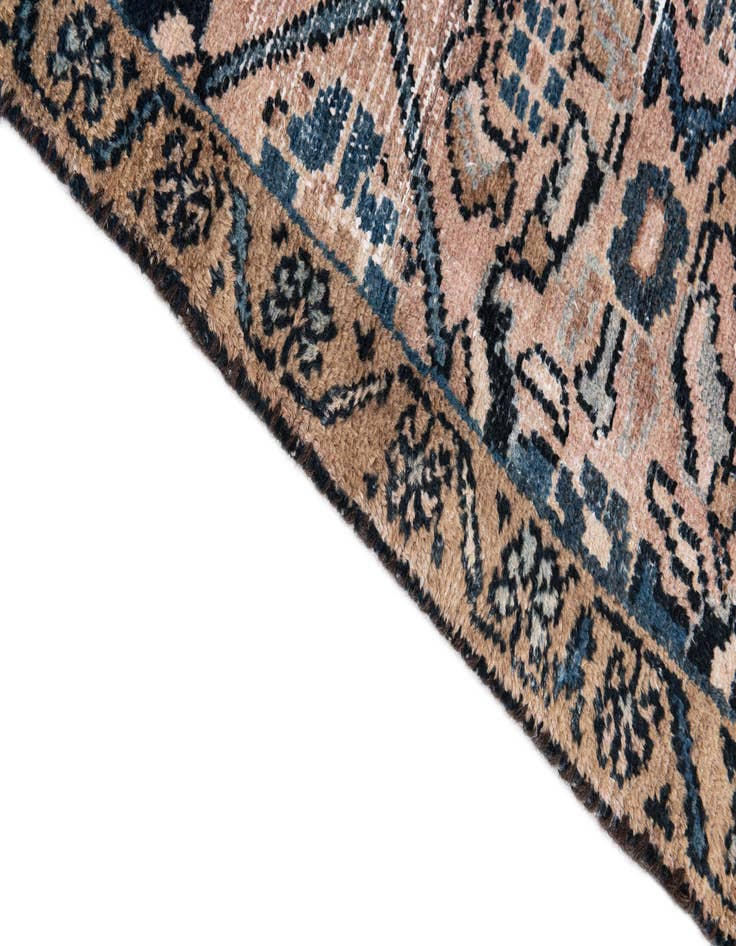 Detail image of  3' 2 x 6'  Hand Knotted Ultra Vintage Persian Wool Rug